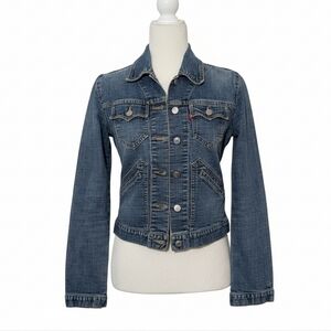 Levis Perfectly Faded Jean Jacket Red Tap